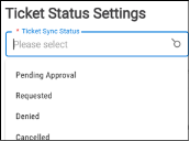 Ivanti ITSM Connector - Ticket Status Settings